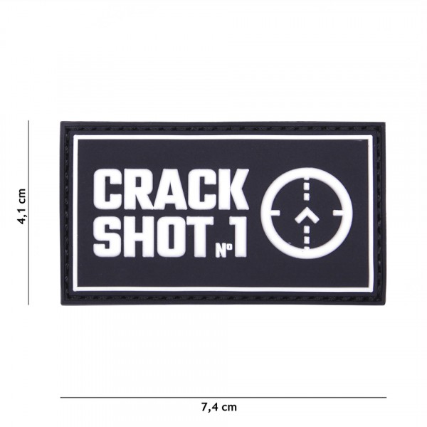 Crack Shot PVC Embleem met Klitteband