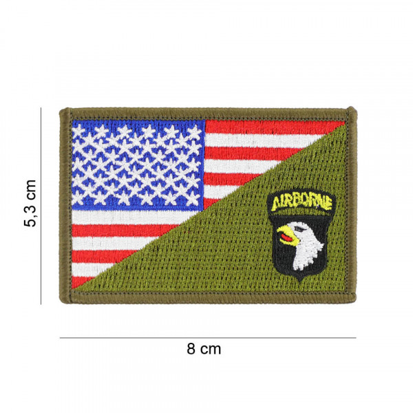 Embleem stof 101st Airborne halve vlag