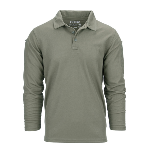 Polo Tactical Olive Quick Dry Lange mouw
