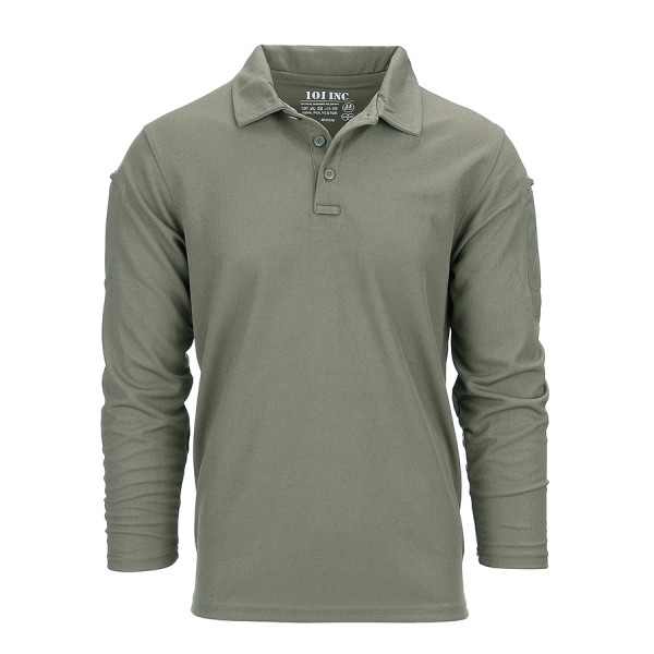 Polo Tactical Olive Quick Dry Lange Mouw