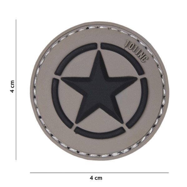 Embleem 3D PVC Allied star grijs