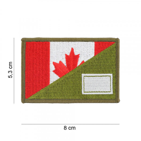 Embleem stof Canada halve vlag