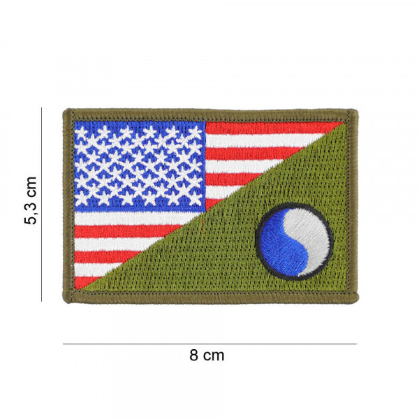 Embleem stof 29th Infantry halve vlag