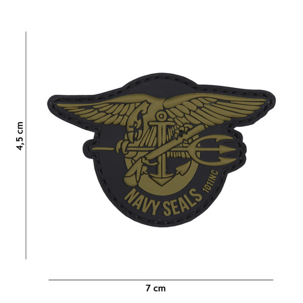 Embleem 3D PVC Navy Seals groen