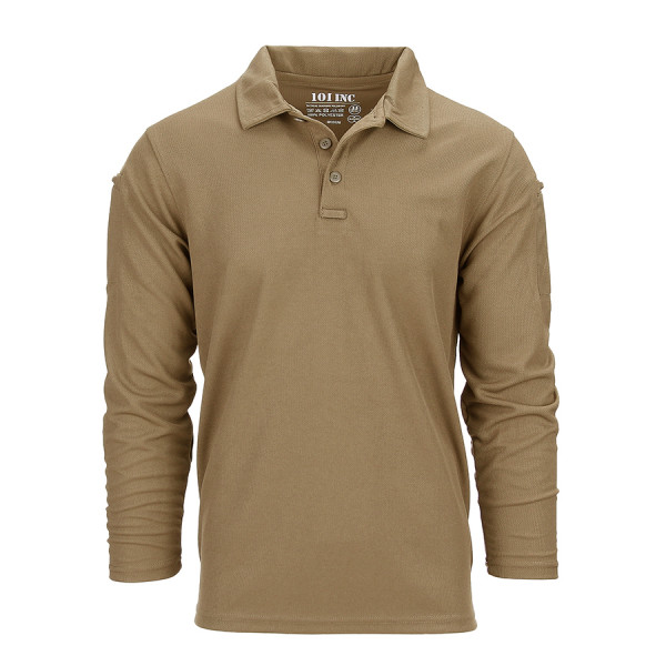 Polo Tactical Coyote Quick Dry Lange Mouw