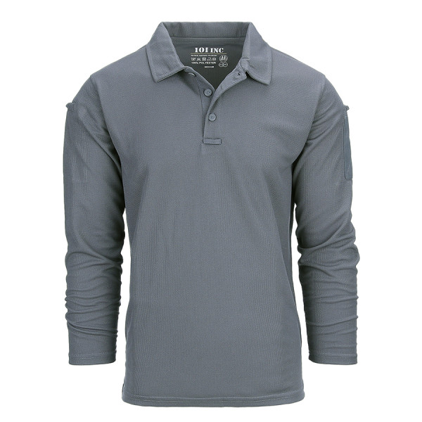 Polo Tactical Wolf Grey Quick Dry Lange mouw