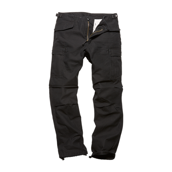 Vintage Industries M65 heavy satin pants Black