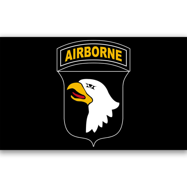 Vlag Airborne 101e div.zwart