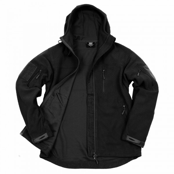 Hexagon fleece vest Black