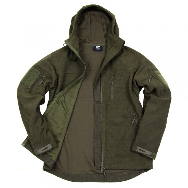 Hexagon fleece vest Olive