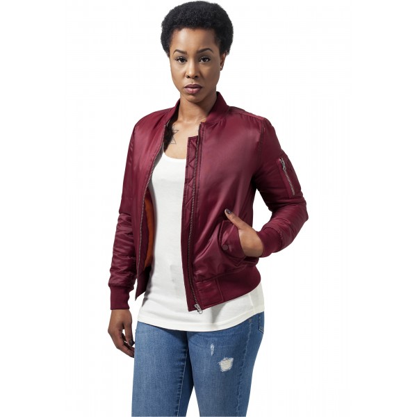 Urban Classics Ladies Bomber Burgundy